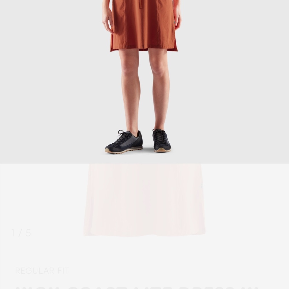 Fjallraven Orange Short Sleeve Drawstring Waist Dress - Picture 3 of 5